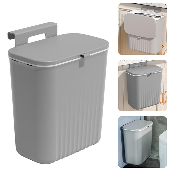 9L Mülleimer Hängend mit Deckel,Camping Mülleimer,Wandmontage Biomülleimer Küche,Kunststoff Geruchsd