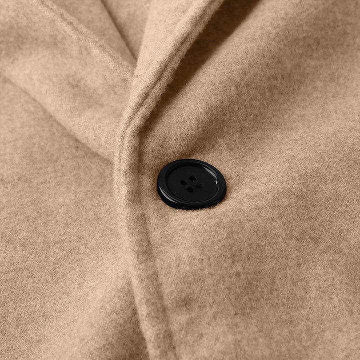 Celucke Mantel Herren Lange Jacke Overknee Tweedjacke Langarm Wintermantel Business Freizeit Wollman