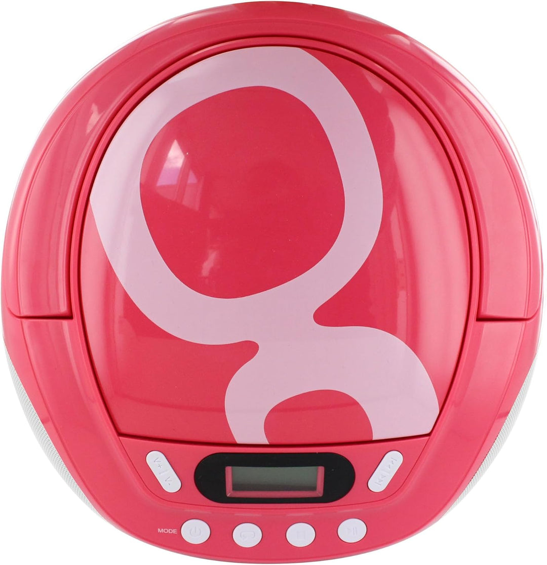 Metronic Gulli Radio/Tragbarer CD-/MP3-Player für Kinder, mit USB-Port Rose, Rose