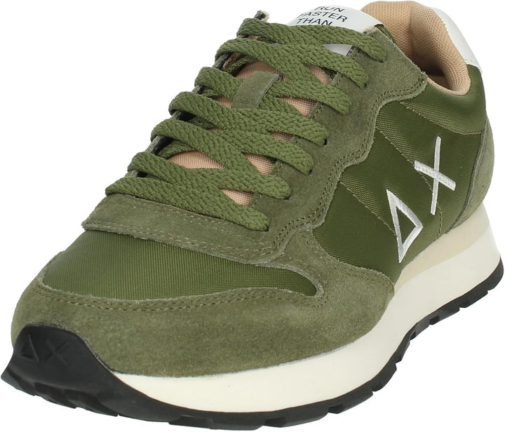 SUN68 Herren Tom SOLID Nylon Sneaker 44 EU Grün, 44 EU Grün