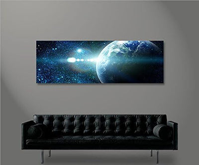 islandburner Bild Bilder auf Leinwand Sterne Weltall Space Panorama XXL Poster Leinwandbild Wandbild