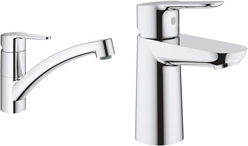 GROHE StartEco - Einhand- Spültischarmatur (Schwenkbereich 140°, langlebige Oberfläche, flacher Ausl