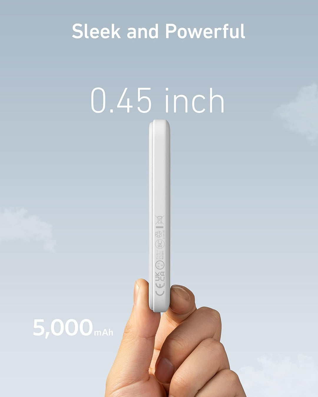 Anker 621 Magnetic Battery (MagGo), 5000mAh magnetische Powerbank mit USB-C Kabel, Nur kompatibel mi