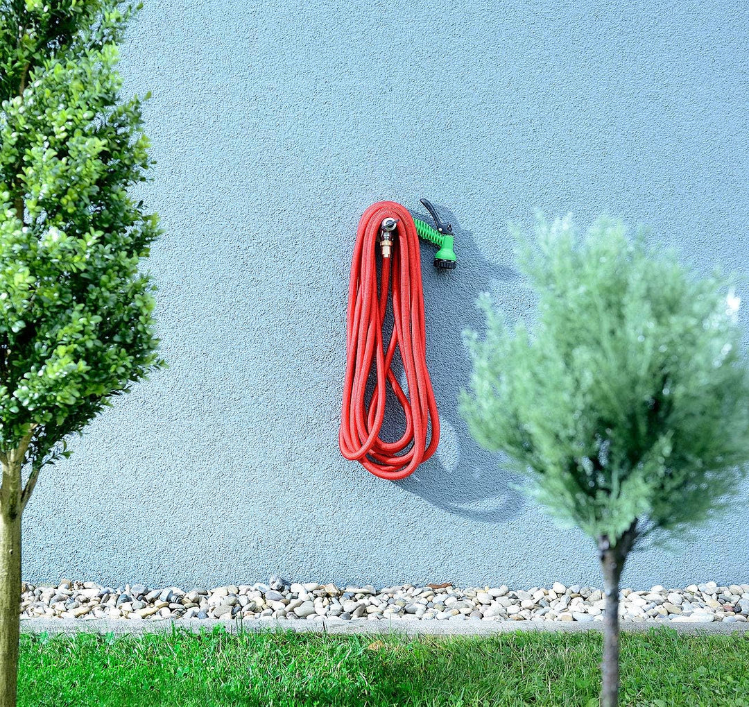 Royal Gardineer Flexischlauch: Dehnbarer Profi-Gartenschlauch PRO.V5 mit Alu-Anschlüssen, 10-30 m (G