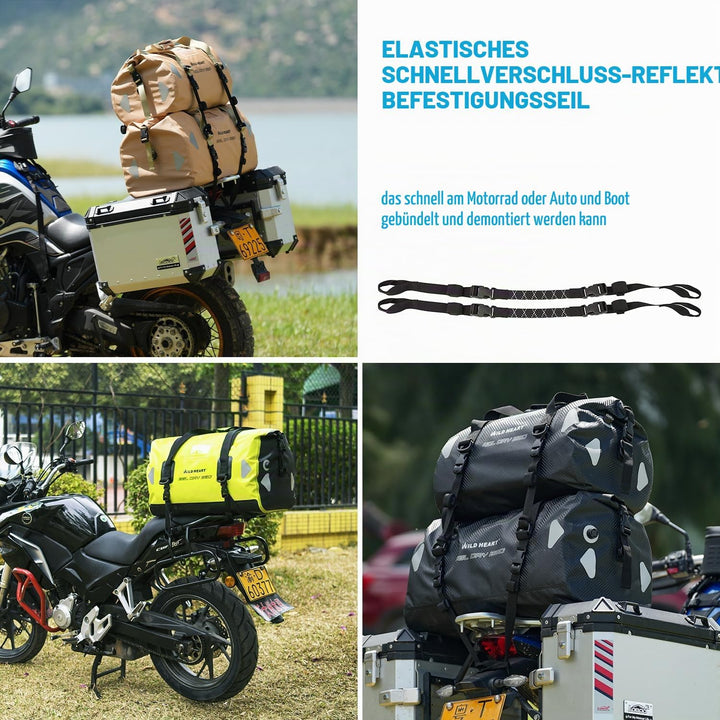 WILD HEART wasserdichte Reisetasche, 40 l 66 l, 100 l, mit verschweissten Nähten, Schultergurten, Ne