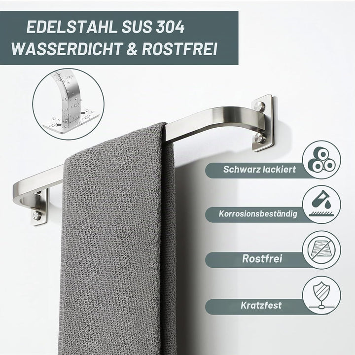 Mooche 40cm SUS304 Edelstahl Handtuchhalter, Wandmontage Handtuchständer, Handtuchstange Bad Handtuc