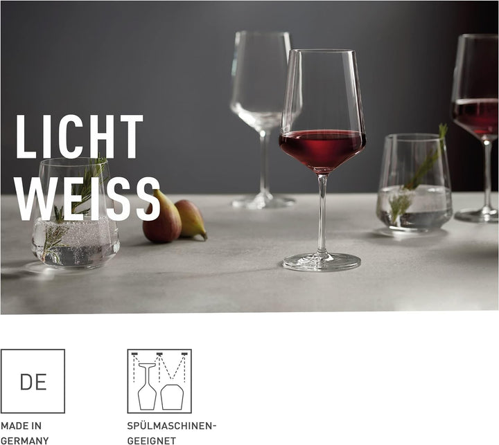Ritzenhoff 6111002 Rotwein- und Wasserglas Set 500 ml Serie Lichtweiss Julie Nr. 2 – 12 Stück – Made