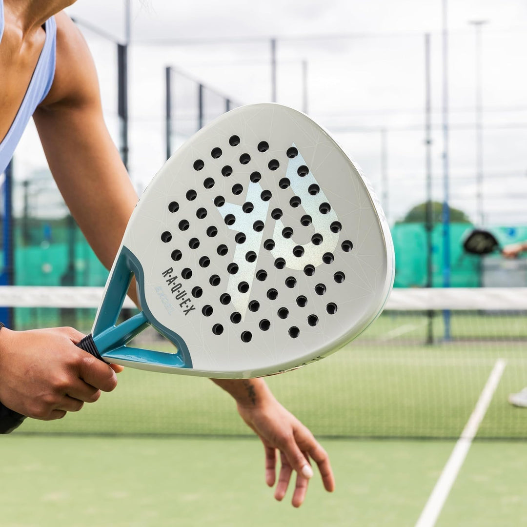 Raquex Excel Padelschläger – für fortgeschrittene Anfänger/Fortgeschrittene – 12K-Carbonrahmen, reak