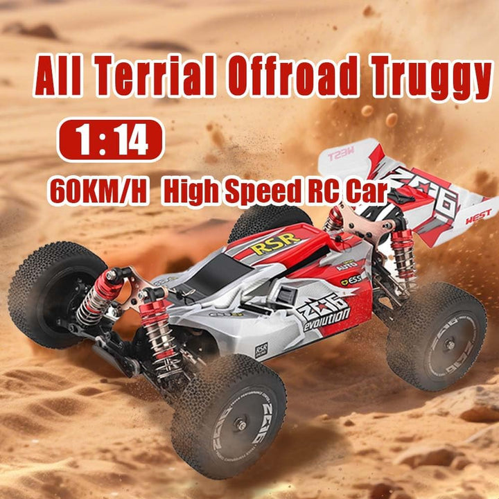 1:14 WLtoys 144001 Ferngesteuertes Auto, 60KM/H Hohe Geschwindigkeit RC Monstertruck für Erwachsene,