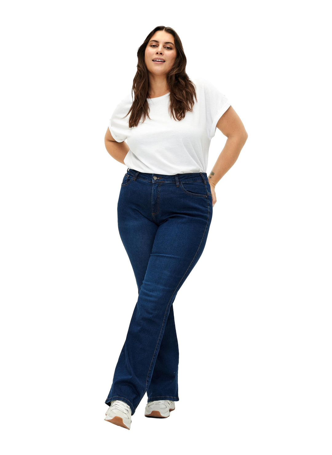 Zizzi Frauen Plus Grösse Ellen Jeans Bootcut hohe Taille Grössen - Plus Size Damenkleidung 42W / 32L