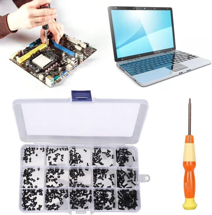 Goshyda 450 Stück Laptop-Schrauben, M2X3 M2X4 M2X5 M2X6 M2X8 M2.5X3 M2.5X4 M2.5X5 M2.5X6 M2.5X8 M3X4