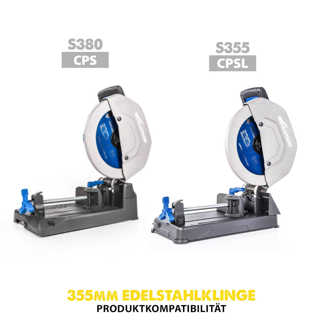 Evolution (S355TCT-90CS) - 355 mm Sägeblatt zum Schneiden von Edelstahl - Metall-Sägeblatt mit Hartm