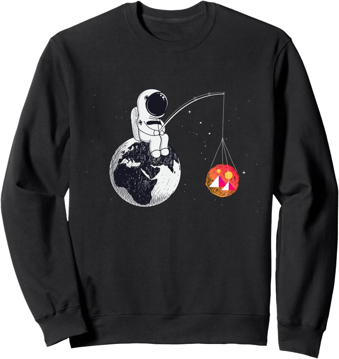 Cryptocurrency Talk - MANA Decentraland To Moon Space Merch Sweatshirt
