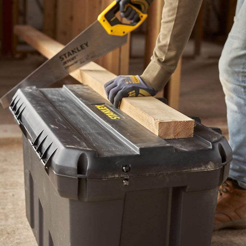 Stanley Werkzeugbox (76,8 x 49 x 47,6 cm, mobile Box für Werkzeuge, hohes Volumen von 90l, Werkzeuga