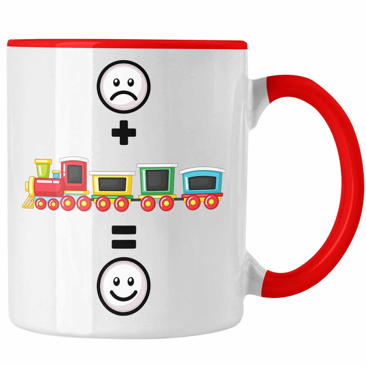 Trendation - Eisenbahn Tasse Geschenk für Eisenbahner Modelleisenbahn :(+ Eisenbahner = :) Lustige G
