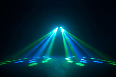 Lenco LFM-110 Dual Matrix RGB Partylicht - mit Nebelmaschine - integrierte Lichtshowprogramme - 1 Li