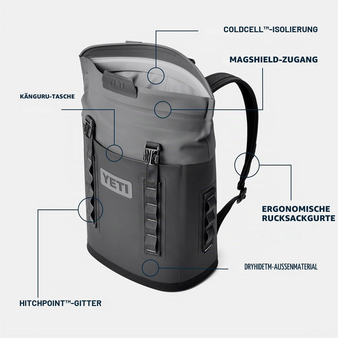 YETI Hopper Kühltaschen Rucksack, Charcoal, M12, Charcoal