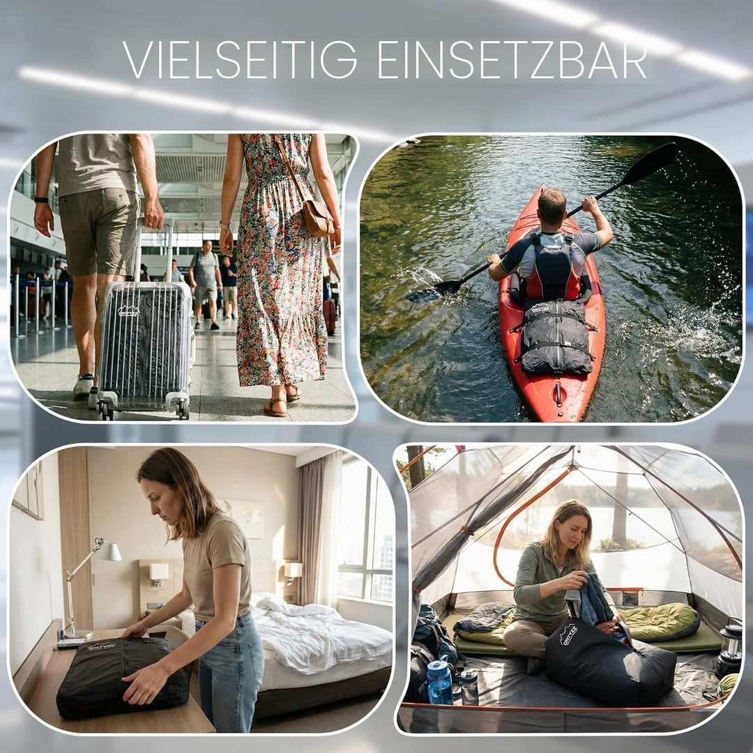 Vakuumbeutel für Kleidung Wiederverwendbar TPU Vakuumierbeutel mit Luftdichtem Ventil Reise Nylon Or