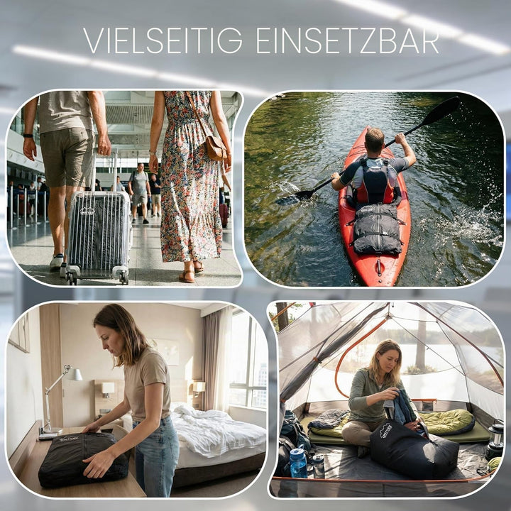Vakuumbeutel für Kleidung Wiederverwendbar TPU Vakuumierbeutel mit Luftdichtem Ventil Reise Nylon Or