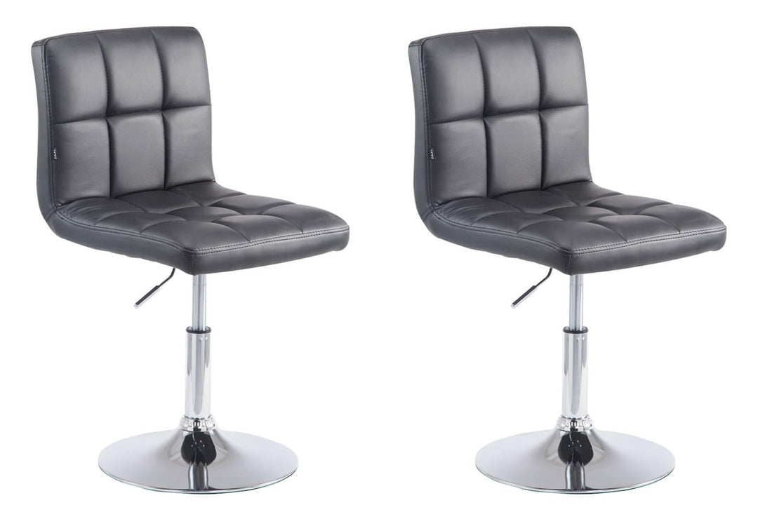 CLP 2er Set Lounger Palma V2 Mit Kunstlederbezug I 2 x Höhenverstellbarer Polsterstuhl Mit Rückenleh