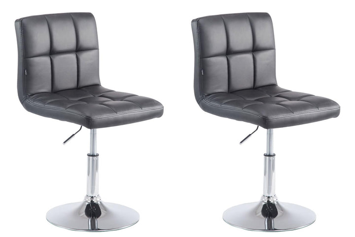 CLP 2er Set Lounger Palma V2 Mit Kunstlederbezug I 2 x Höhenverstellbarer Polsterstuhl Mit Rückenleh