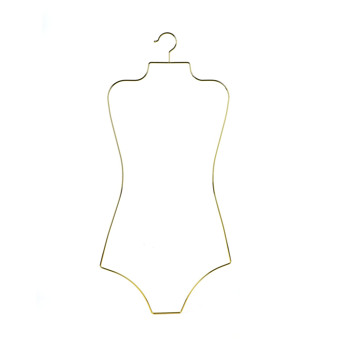 Arekuaei Kleiderbügel, goldfarben, für Dessous, Körperform, Metall, für Bikini, Bademode, 10 Stück