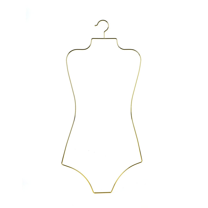 Arekuaei Kleiderbügel, goldfarben, für Dessous, Körperform, Metall, für Bikini, Bademode, 10 Stück
