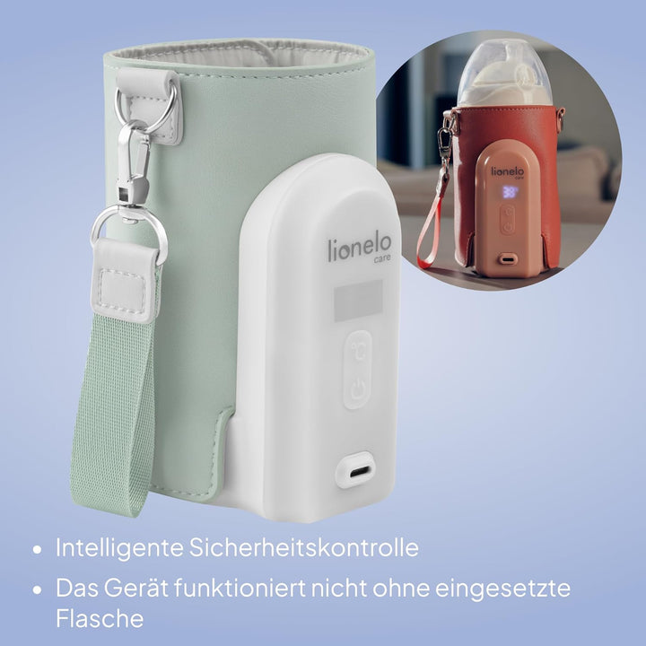 LIONELO Thermup Go Evo Tragbarer Babyflaschenwärmer, hält Flüssigkeiten warm, 5 Betriebstemperaturen