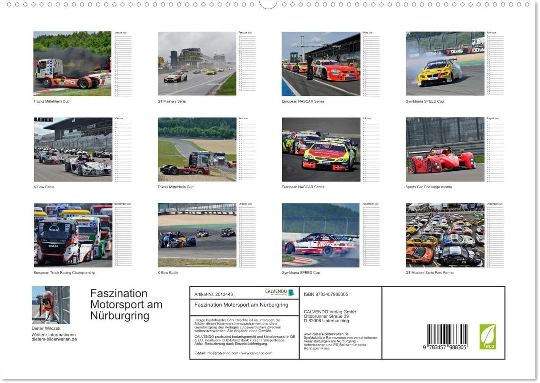 Faszination Motorsport am Nürburgring (hochwertiger Premium Wandkalender 2026 DIN A2 quer), Kunstdru