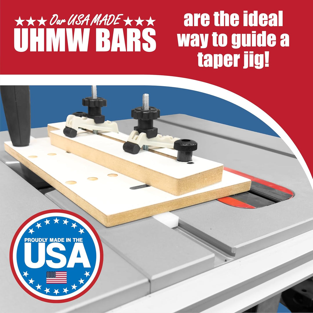 UHMW Precision Milled Bar 3/4" X 3/8" X 36" For Jigs, Fixtures or Miter Slots (size 3/4" x 3/8"). Sl