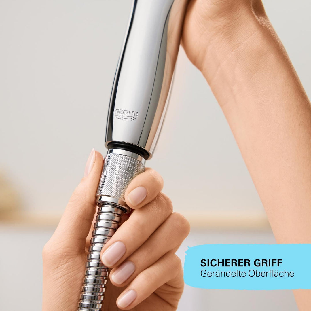 GROHE Vitalioflex - Metallbrauseschlauch (2000 mm, verstärkte Ausführung, knickfest, hitzebeständig)