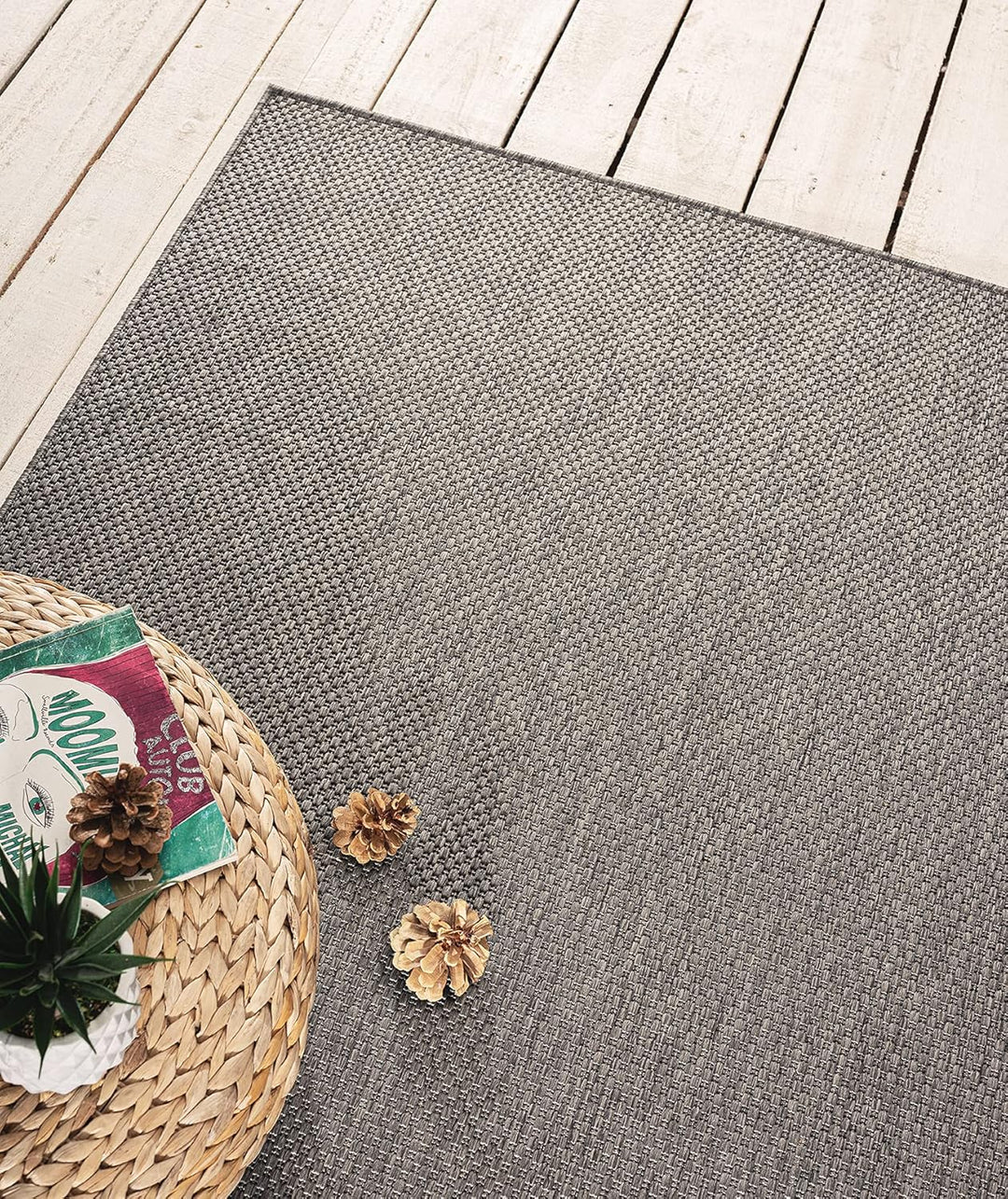 Mia´s Teppiche Malaga In- & Outdoor Teppich Flachgewebe, Modisches Design, Schicke Farben, für Balko