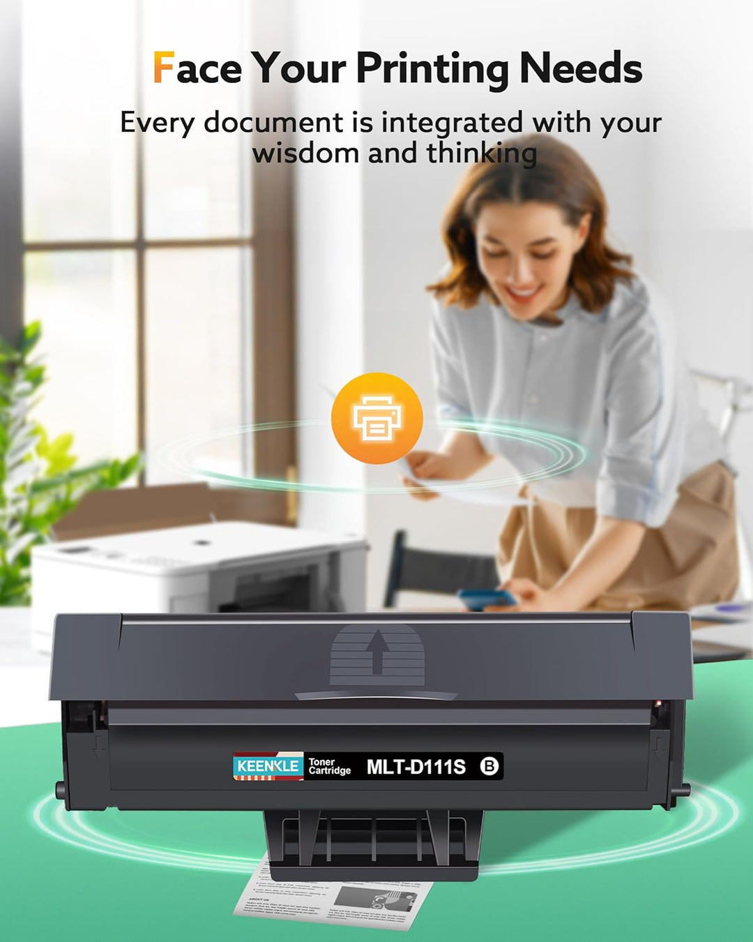 KEENKLE MLT-D111S D111L Kompatible für Samsung Xpress m2070w Toner D111S MLTD111S Schwarz für Samsun