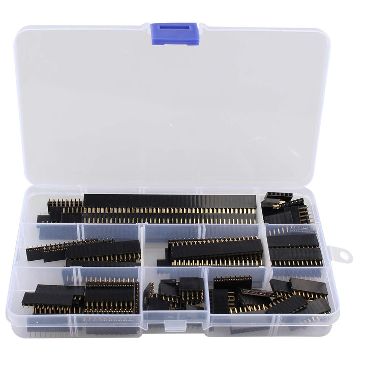 HALJIA 120 x 2,54 mm gerade einreihige stapelbare Buchsenleiste, Leiterplattenplatte, weibliche Stif