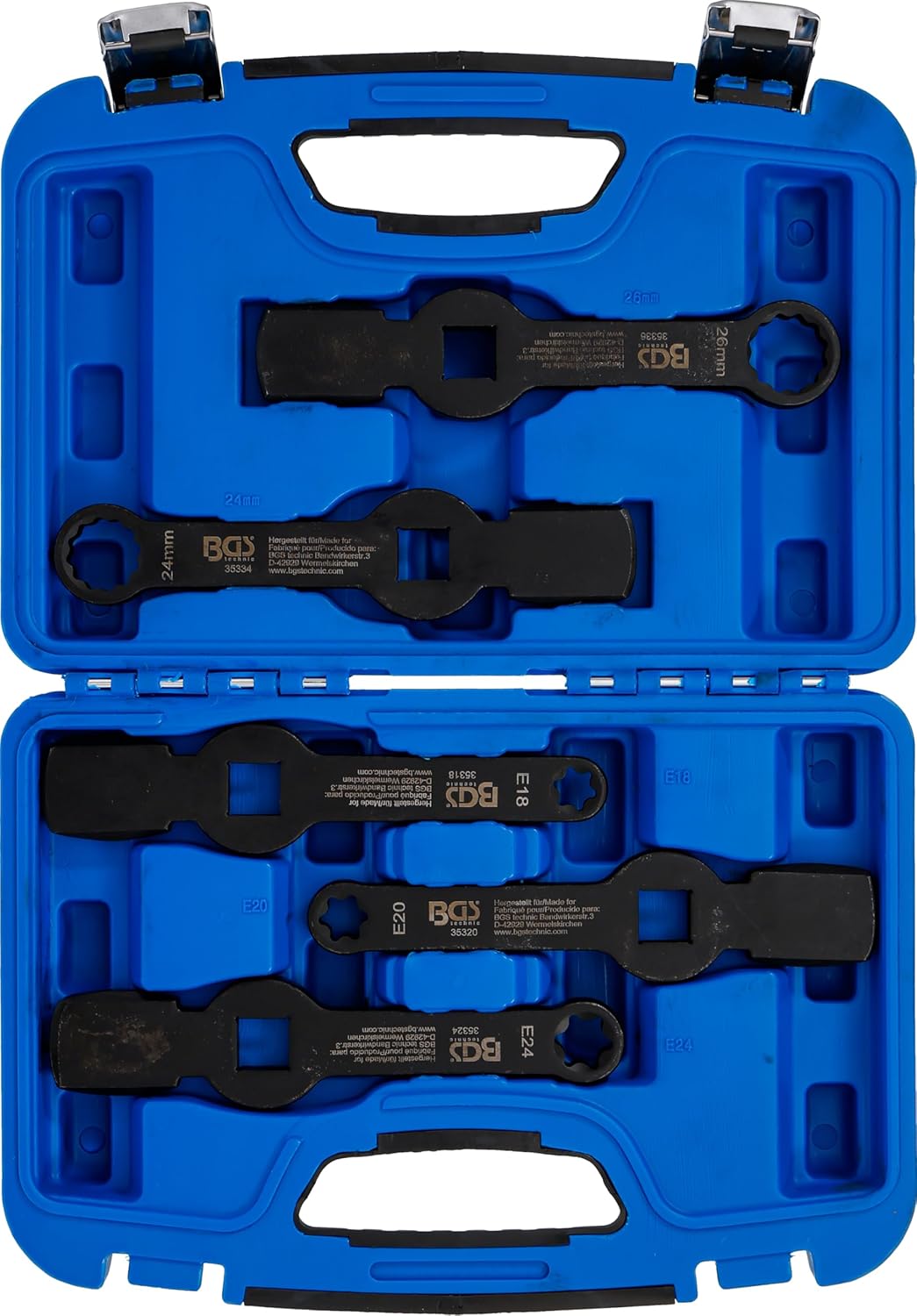 BGS 35310 | Schlag-Ringschlüssel-Satz | Zwölfkant/E-Profil (für Torx) | 5-tlg.