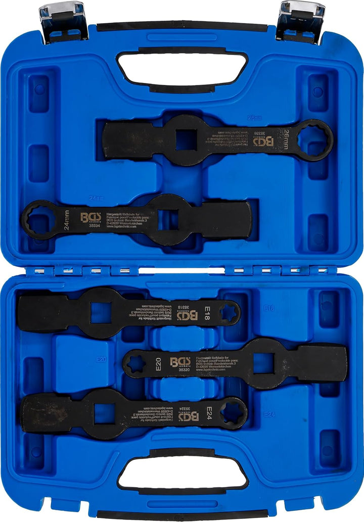 BGS 35310 | Schlag-Ringschlüssel-Satz | Zwölfkant/E-Profil (für Torx) | 5-tlg.