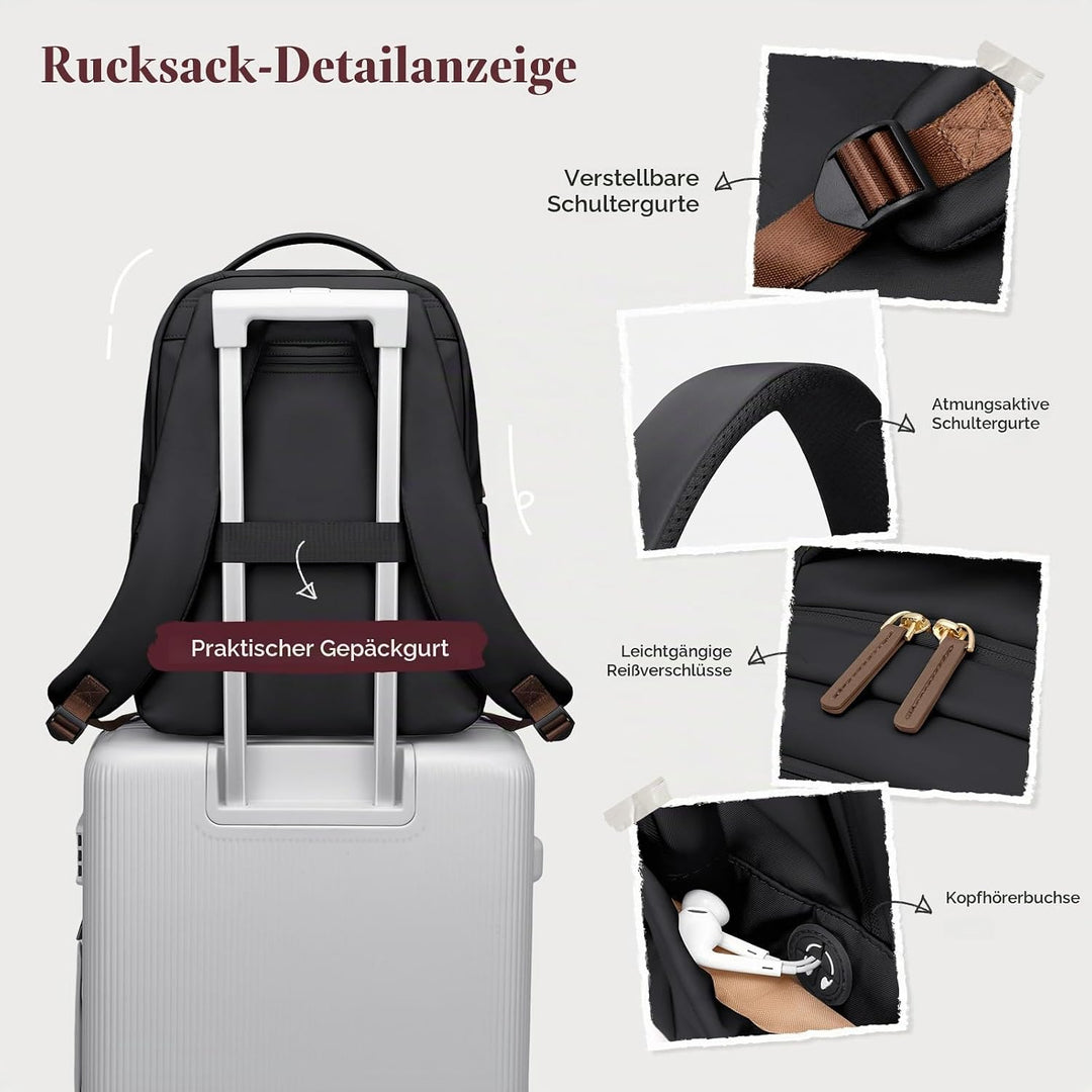 GOLF SUPAGS Multifunktional Handgepäck Rucksack, Schulrucksack Teenager, Rucksack Damen für Schule,