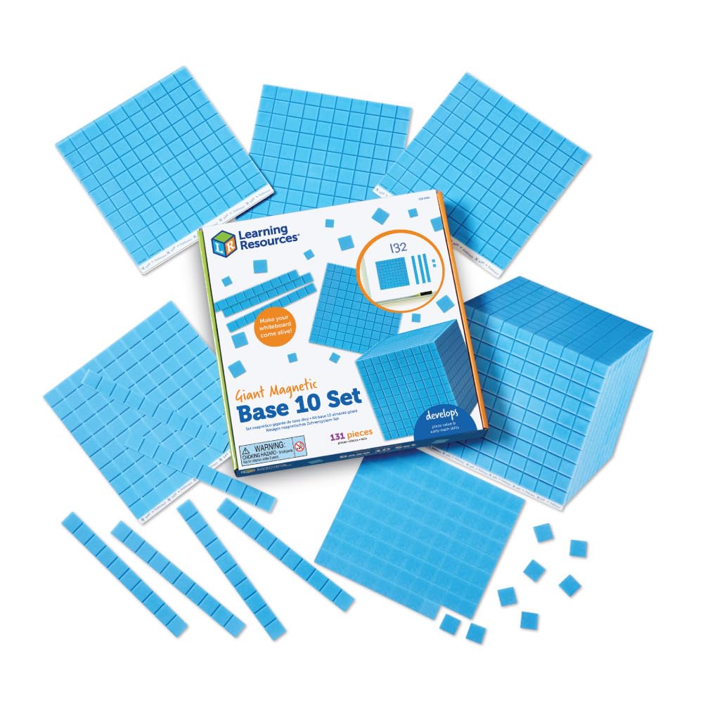 Learning Resources Riesiges magnetisches Zehnersystem-Demonstrationsset, Ab 6 Jahren, Für den Mathem