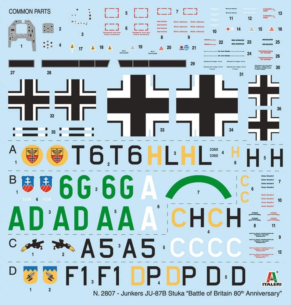 Italeri 2807S 1:48 Junkers JU-87B Stuka Bat.o.Brit, Modellbau, Bausatz, Standmodellbau, Basteln, Hob