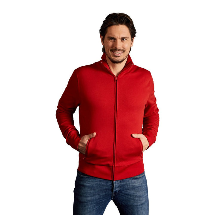 Stehkragen Zip Jacke Herren, Rot, S Fire Red S, Fire Red S
