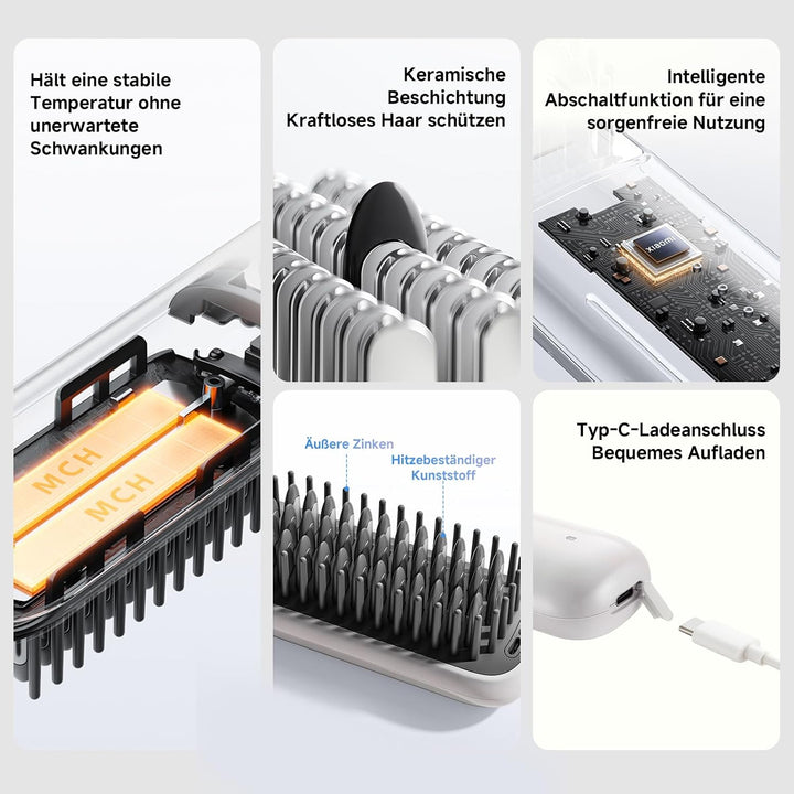 Xiaomi Schnurlose Haarglätter Pinsel EU