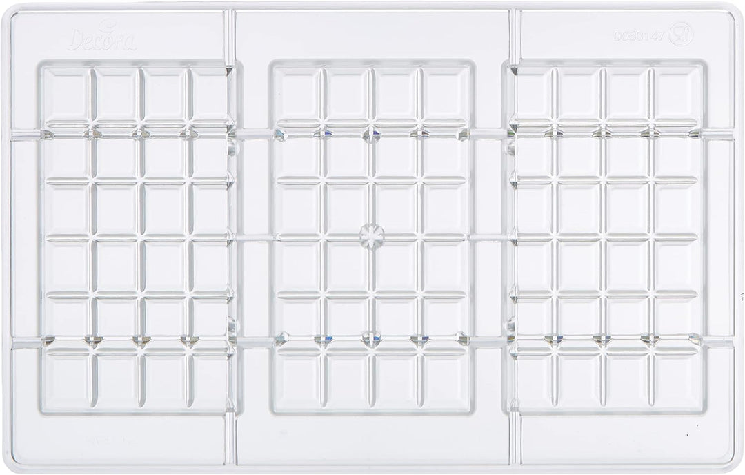 Decora 0050147 SCHOKOLADENFORM TAFEL 100 G 127 X 72 X 11 H MM, Polycarbonate, Durchsichtig, Durchsic