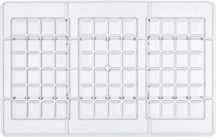 Decora 0050147 SCHOKOLADENFORM TAFEL 100 G 127 X 72 X 11 H MM, Polycarbonate, Durchsichtig, Durchsic