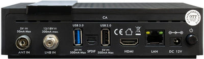 AB IPBox Two Combo 4K UHD Android 8.0 Combo IP-Receiver (DVB-S2X/C/T2, Dual-WiFi, BT, LAN, CA, HDMI)