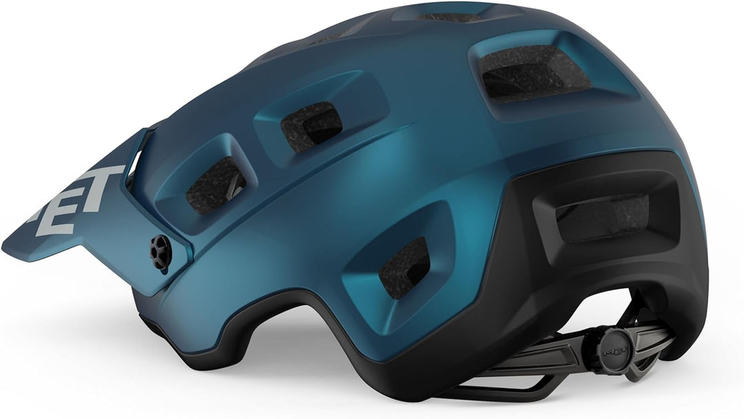 MET Sport Helm Terranova Helmet, Blau/Schwarz (Mehrfarbig), S
