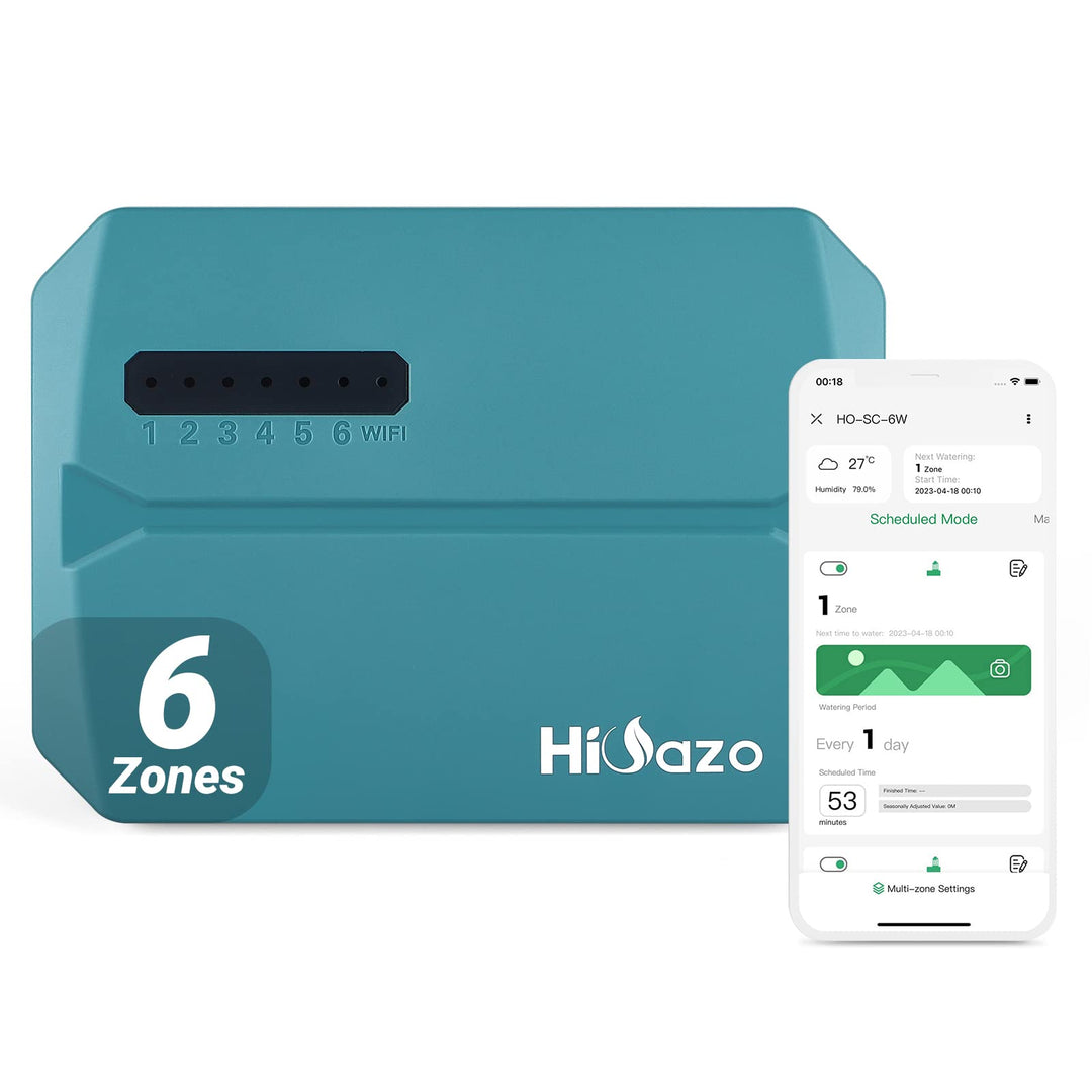bewässerungscomputer, WiFi Sprinkler Bewässerungssystem Timer, 6 Zonen, Innen Aussenbewässerungssyst