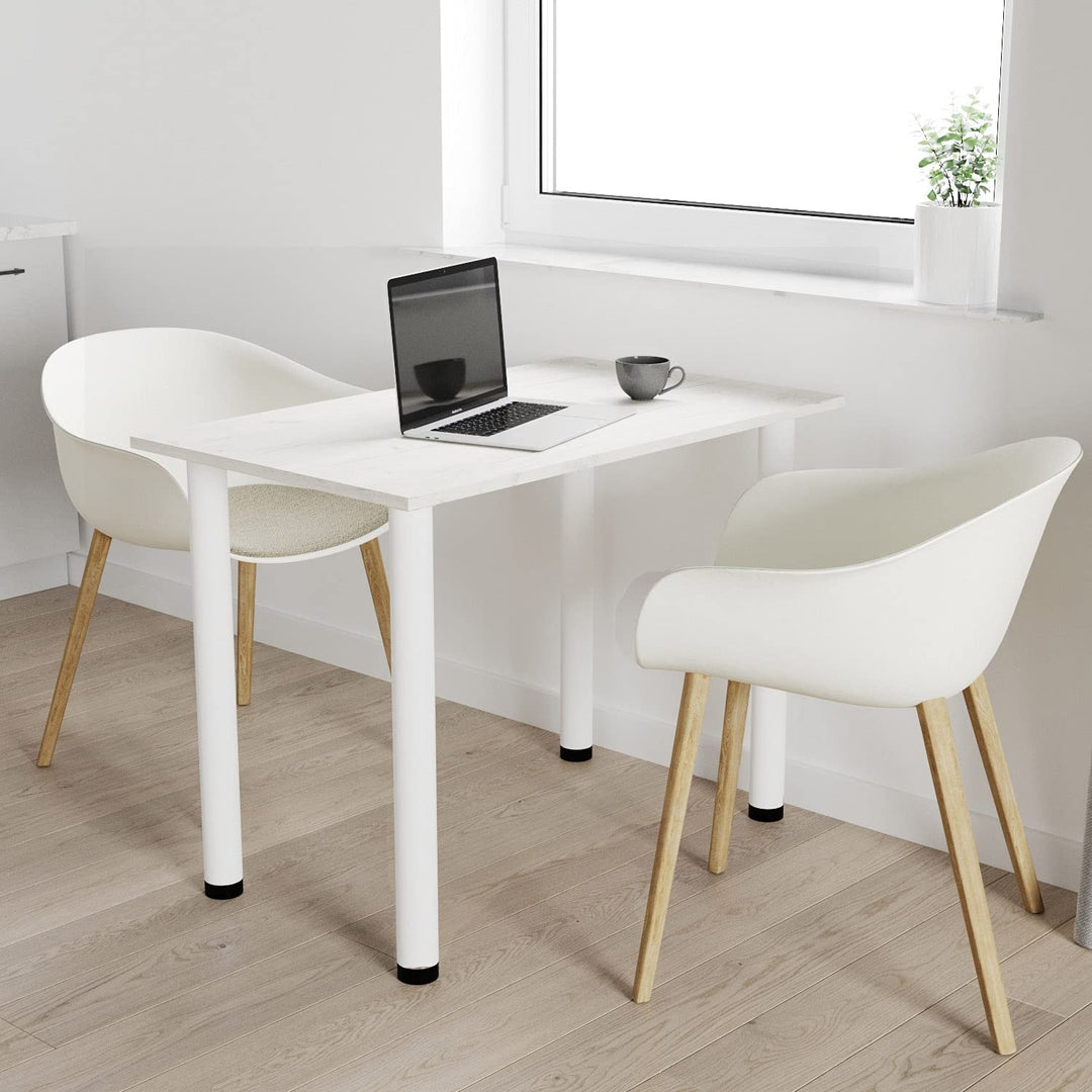 AKKE 60x40 | Esszimmertisch - Esstisch - Tisch mit weissen Beinen - Küchentisch - Bürotisch | White