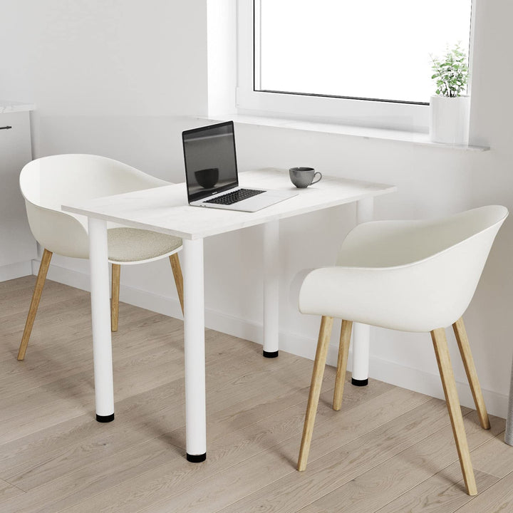 AKKE 60x40 | Esszimmertisch - Esstisch - Tisch mit weissen Beinen - Küchentisch - Bürotisch | White