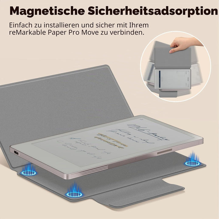 Fintie Hülle für Remarkable Paper Pro Move 7.3" 2025 mit Stifthalter, Hochwertiges PU-Material Leich