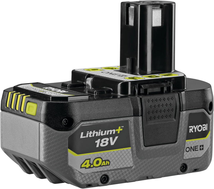 RYOBI 18 V Akku RB1840X (4,0 Ah Lithium+ Akku, Lithium+ Akkutechnologie setzt Massstäbe für Laufzeit